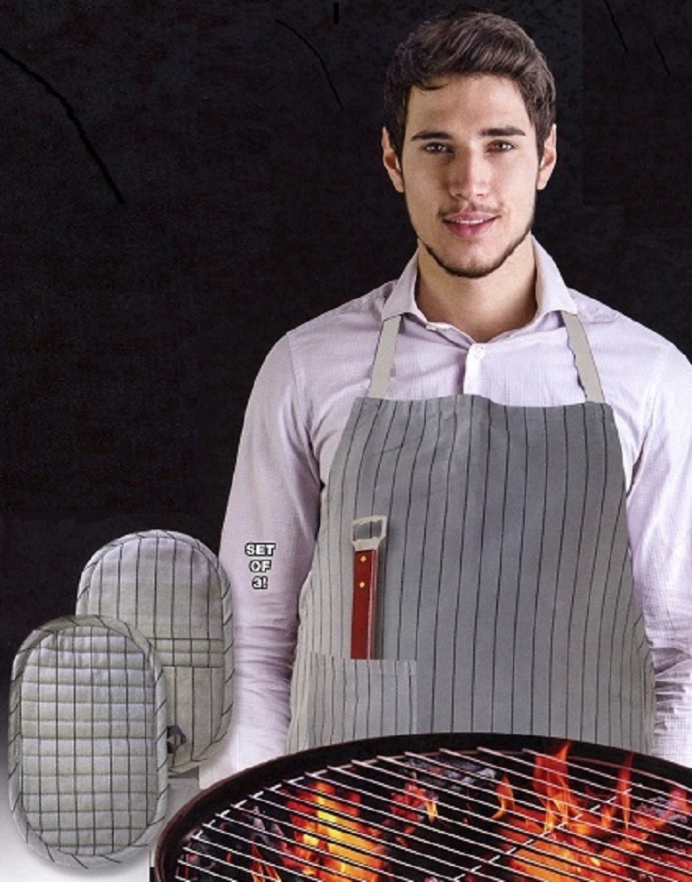 #3420 BBQ Apron and Oven Mitt 