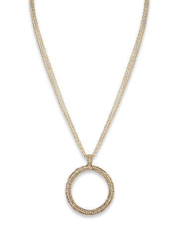 #4933 Golden Circle Pendant Necklace