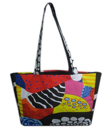 #3122 Westland Christopher Hogan Reef Rush Hour Tote Bag 100% Cotton 13.75x4x12H